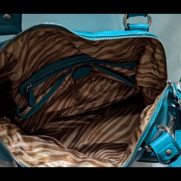 Teal purse long and short straps, so many pockets!! - Picture 6 of 6